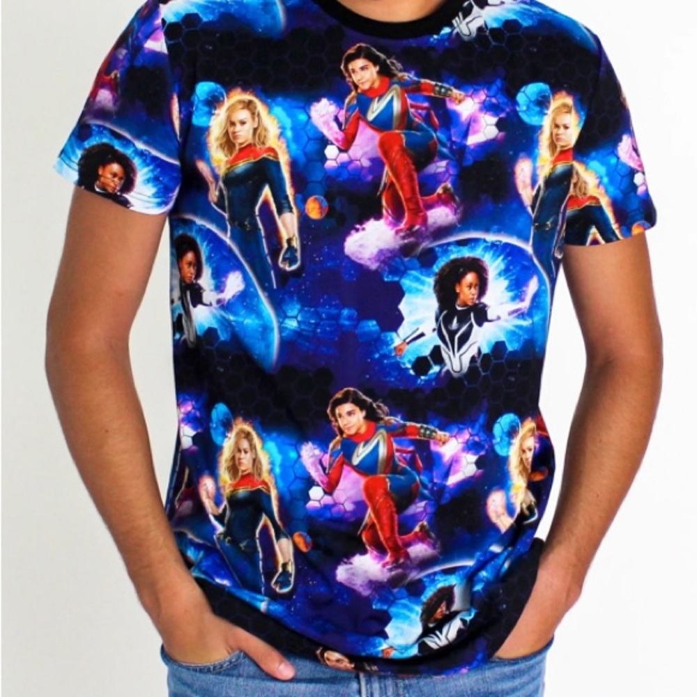 Cakeworthy The Marvels AOP Shirt Brand New In Package Large Disney Marvel